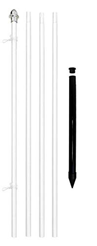 Photo 1 of Flags Importer 13ft Aluminum (White) Outdoor Pole with Ground Spike