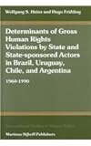 Determinants of Gross Human Rights Violations by State and State-Sponsored Actors in Brazil, Uruguay, Chile, and Argentina, 1960-1990, Heinz, Wolfgang S. and Fruehling, Hugo, 9041112022