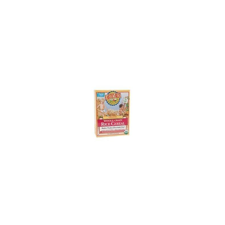 Earths Best Cereal Whlgrn Rice Org, 8 Oz, Pk- 1