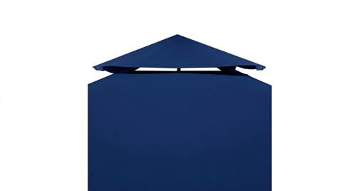 Dachplane für Pavillon mit Kaminabzug Gartenbauten Pavillon-Rahmen Dächer für Pavillions stabil 310 g/m² 4×3 m Blau – Bild 6