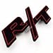 zorratin Red Trim Black R/T RT Metal Hood Grill Emblem Badge w/Mount for Dodge Challenger Charger Durango Dakota Dart