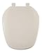Centoco Eljer Emblem Round Toilet Seat with Square Front, Closed Front with Cover, Residential, Plastic, Made in the USA, EMB201-306, Natural