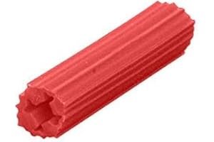 CRL 1/4" Hole 1" Length 7-8-9 Screw Expanding Plastic Screw Anchors - Box of 100