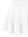 MBJ WB669 Womens Basic Versatile Strechy Flare Skater Skirt L White