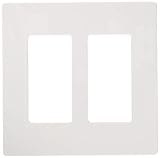 Lutron CW-2-WH Claro 2-Gang Wall Plate, White, 12-Pack