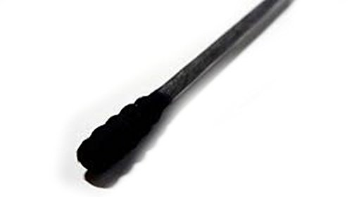 Disposable Spiral Head Double Ended Cotton Swabs Paper Stick Cleaning Ear Cosmetic Cotton Buds with Storage Case [ 200 pcs ] Black