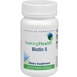 Biotin 5 | 5000 mcg Biotin | 90 Easy-To-Swallow Vegetarian Capsules | Physician Formulated | Seeking Health