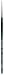 da Vinci Graphic Design Series 1175 Nova Lettering/Showcard Brush, Long Liner Synthetic with Black Handle, Size 1 (1175-1)