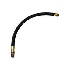 Interstate Pneumatics TW100W Black Steel Braided Hose Whip Without Chuck 12 Inch Long