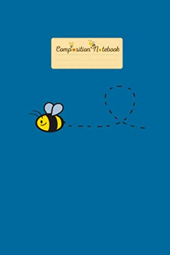 Composition Notebook: cute bee top - 50 sheets, 100 pages - 6 x 9 inches