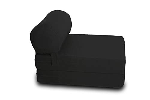 American Furniture Alliance Children's Studio Chair Sleeper Jr. Twin 24", Black