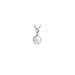 925 Sterling Silver Pearl Pendant Slider 8 mm Large Size Synthetic Pearl