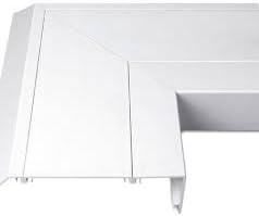 Univolt CFW50/170 White Dado Trunking Three Compartment Flat Angle 50 x 170mm