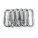 Makhry 6pcs/set Aluminum Carabiner Screw Lock D-ring KeyChain Clip Hook Outdoor Buckle for Camping Hiking Fishing