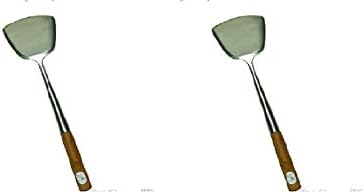 TableCraft 32405 Bamboo Handle Wok Spatula, 14.5-Inch 2 Pack