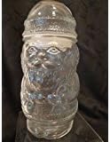 Large 10 1/2" Glass Santa Claus Shaped Candy/cookie Jar, Santa Candy Jar, Santa Jar, Christmas Candy Jar,