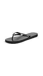 Tory Burch Women's Thin Flip Flops, Black, 9 Medium