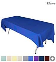 SilkLove Tablecloth - 60 x 102 Inch - Royal Blue-Rectangular Polyester Table Cloth, Wrinkle,Stain Resistant - Great for Buffet Table, Parties, Holiday Dinner & More