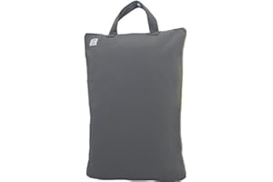 MOM & BAB Wet Bag for Baby Cloth Diapers, Wet Dry Bag Wet Swimsuits and Towels, Breast Pump Parts, Travel, Gym, Yoga, Soiled Clothing (One Gray Bag)