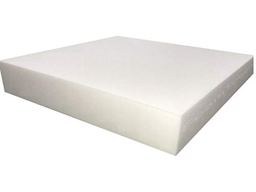 FoamTouch Upholstery Foam Cushion High Density 3" Height x 18" Width x 18" Length Made in USA