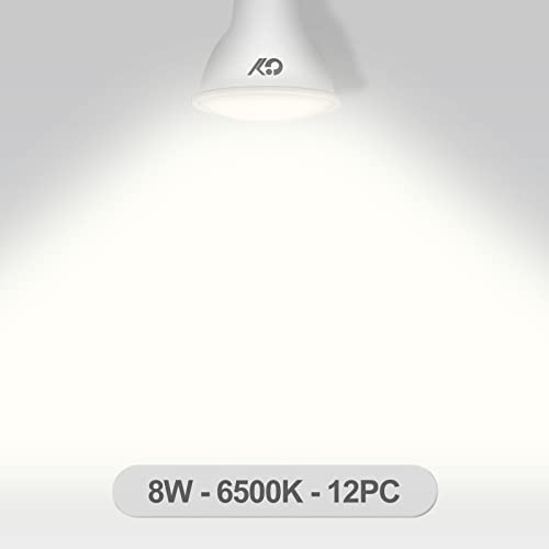 GY GU10 LED Bulbs 12 Pack Spotlight Cool White 6500K,8W 800lm Energy Saving LED Bulbs,Equivalent to 80W 120° Wide Beam for Ceiling Non-dimmable