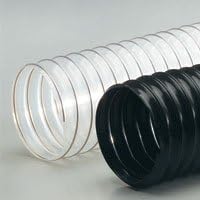 6" x 10' Industrial Grade Dust Collection Hose - Abrasion Resistant - .020" Thick Urethane Hose Wall (Clear)