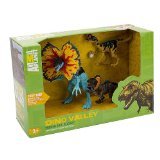 Animal Planet Prehistoric Dino Valley Playset - Dilophosaurus, Oviraptor, and Baby Dilophosaurus