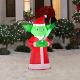 Star Wars Yoda Lighted Airblown Inflatable Father Christmas Santa