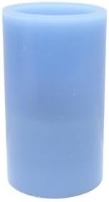 Bethlehem Lights 10085 - 5" x 8.5" Light Blue Straight Edge AquaFlame? LED Wax Candle Fountain Light with Timer