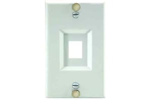 ON-Q Legrand - OnQ 1 Port Keystone Single Gang Wall Plate, Stainless Steel Wall Plate, 1 Gang Keystone Wall Plate Supports 1 Keystone Insert, Stainless Steel, WP3467SS