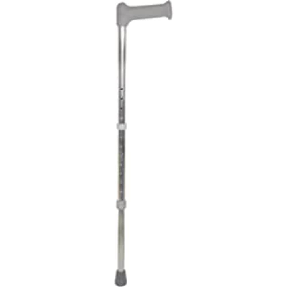 Days Standard Walking Stick – Adjustable Aluminium Walking Aid for Seniors, Men & Women, Lightweight Mobility Support, Comfortable Ergonomic Grip, Non-Slip Rubber Tip, Height Adjustable, Silver