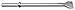 Champion Chisel, 1-1/8 by 6-Inch Hex Shank, 14-Inch Long by 3-Inch Wide Chisel - Designed for 60lb & 90lb Pneumatic Hammers