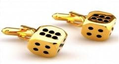 Gold Dice Cufflinks