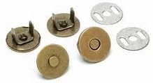 Large Magnetic Snaps (3/4" Or 18mm) 12 Per Pack (Bronze/Antique Brass)