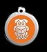 Custom Engraved Stainless Steel with Enamel Pet Id Tag - Size LARGE
