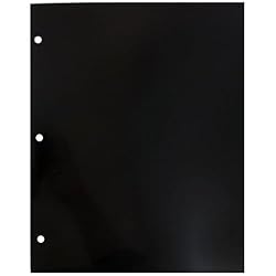 JAM PAPER Laminated Two Pocket Glossy 3 Hole Punch