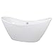 Freestanding Bathtub – 59 Inch Black Acrylic Bathtub – Modern Stand Alone Tub