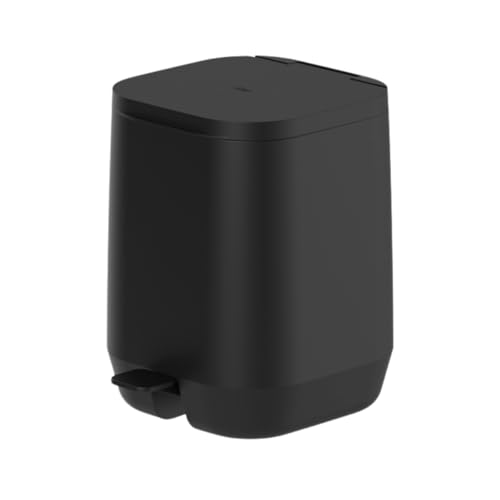 Ou Lixeira com Pedal 6L Preto Linha Aura