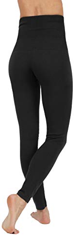 Fleece-Lined-Leggings-High-Waist-Tummy-Control-Cotton-French-Terry-Pants