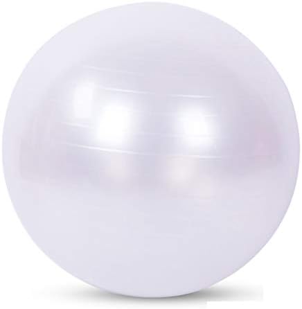Yoga Exercise Birth Ball Chair,400 lbs Anti-Burst Slip-Resistant Yoga Balance Stability Swiss Ball for Fitness Exercise Training Core Strength,White,65cm