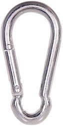 IRONMONGERY WORLD® 10 X in 4 Sizes 5/6/8/10MM Carabiner KARABINER SNAP Hooks Spring Clip CARABINA (8MM)