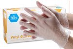 MedPride General Purpose Powder-Free Vinyl Gloves, Large, Box/100