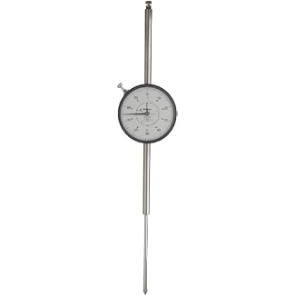 Mitutoyo 3428S-19 Dial Indicator, #4-48 UNF Thread, 0.375″ Stem Dia., Lug Back, White Dial, 0-100 Reading, 3.071″ Dial Dia., 0-4″ Range, 0.001″ Graduation, +/-0.005″ Accuracy