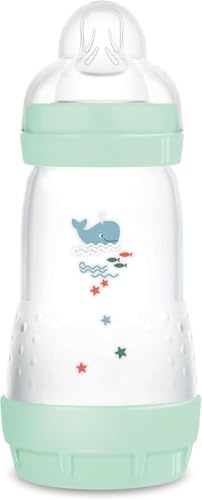 MAM Biberon Anticolica Easy Start 260 ml, Tettarella Misura 2, Azzurro