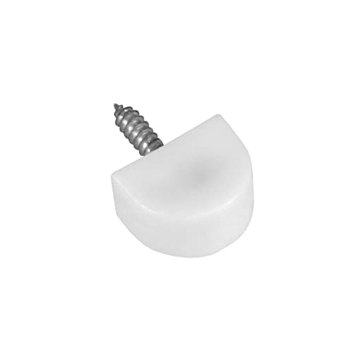 Amig - Regalhalterung fuer Schraenke und Vitrinen | Kunststoff mit Zugfestigkeit | Einfache Wandbefestigung | Enthaelt 8 Naegel, Weiss, Ø20 x 30 mm, Kunststoff