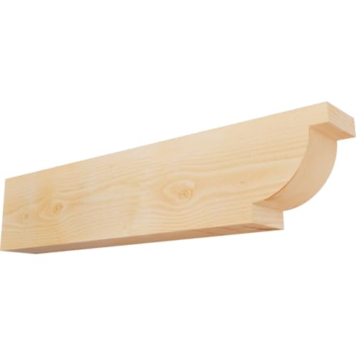 Ekena Millwork RFT06X10X48ALP00RDF Alpine Rough Sawn Rustic Wood Rafter Tails'…