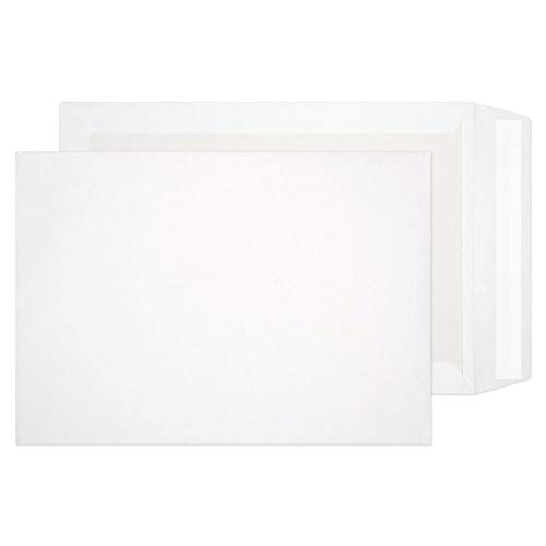 Blake Purely Everyday - White Board Back C4 (324 x 229 mm) - Pack of 125 - Rigid 120GSM - Peel and Seal Hardback Envelopes - Do Not Bend Envelope - Office Business Supplies (12935)