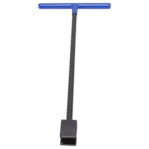 Garosa Steel Water Meter Key Wrench Multifunction T Handle Curb Key Tool With 4 Way Utility Tool for Valves Faucets Containment Main Water Shut Off Valve Wrench (Blue)