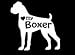 Chase Grace Studio Love My Boxer Dogs Vinyl Decal Sticker|WHITE|Cars Trucks Vans SUV Laptops Wall Art|5.5