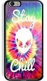 rainbow hippie hipster Grunge chill stay tye dye backgrounds alien for iPhone 6/6s Plus Black Case